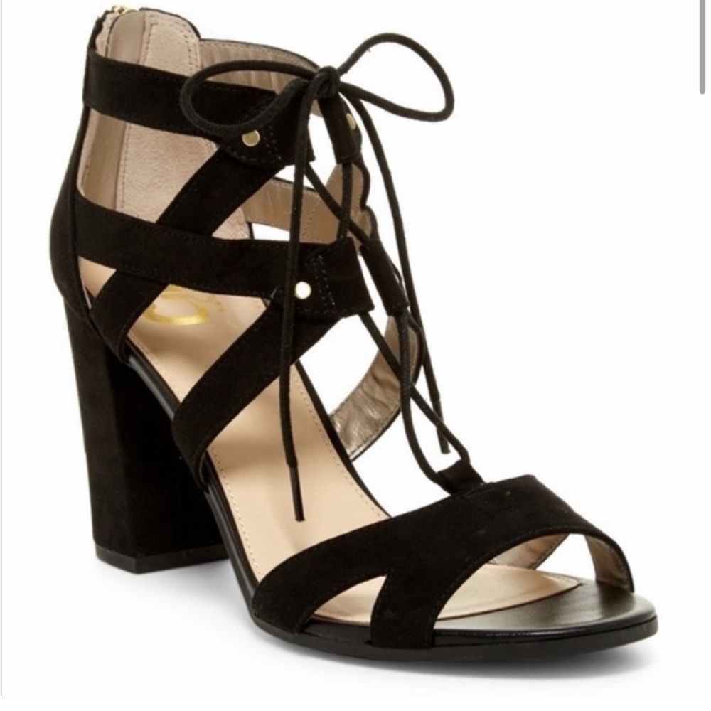 Sam Edelman Circus Black Suede Emilia Heel Size 7.5